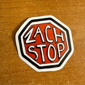Zach Stop Sticker